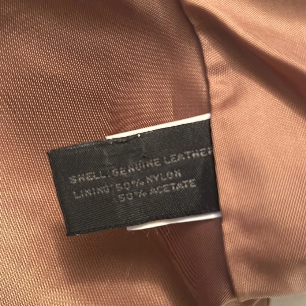 Express Vintage Anitique Gold Metallic Leather Blazer - Picture 5 of 6